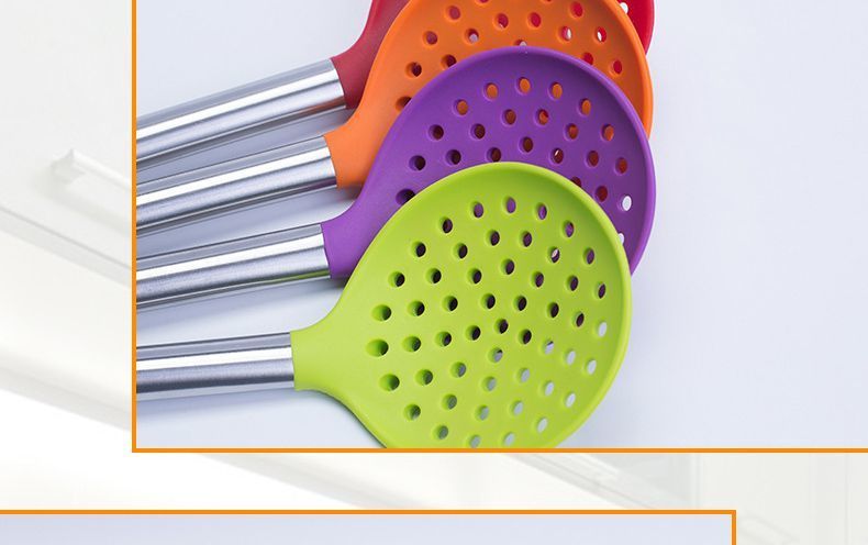 不锈钢硅胶漏勺,不锈钢硅胶漏勺定制,不锈钢硅胶漏勺厂家 不锈钢硅胶漏勺,不锈钢硅胶漏勺定制,不锈钢硅胶漏勺厂家